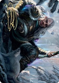 Jorn, God of Winter Art Card (Gold-Stamped Signature) [Kaldheim: Art Series] | Cracking-Singles