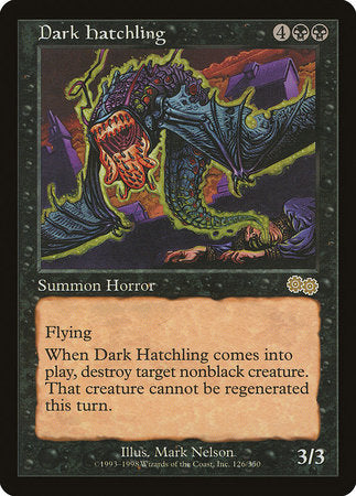 Dark Hatchling [Urza's Saga] | Cracking-Singles