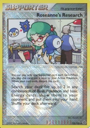 Roseanne's Research (125/132) (League Promos) [Diamond & Pearl: Secret Wonders] | Cracking-Singles