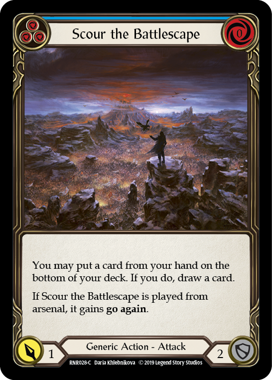 Scour the Battlescape (Blue) [RNR028-C] (Rhinar Hero Deck)  1st Edition Normal | Cracking-Singles