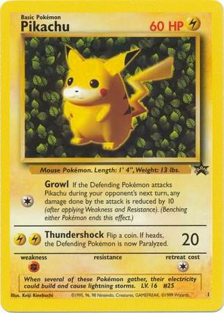 Pikachu (1) (Promo) [Wizards of the Coast: Black Star Promos] | Cracking-Singles