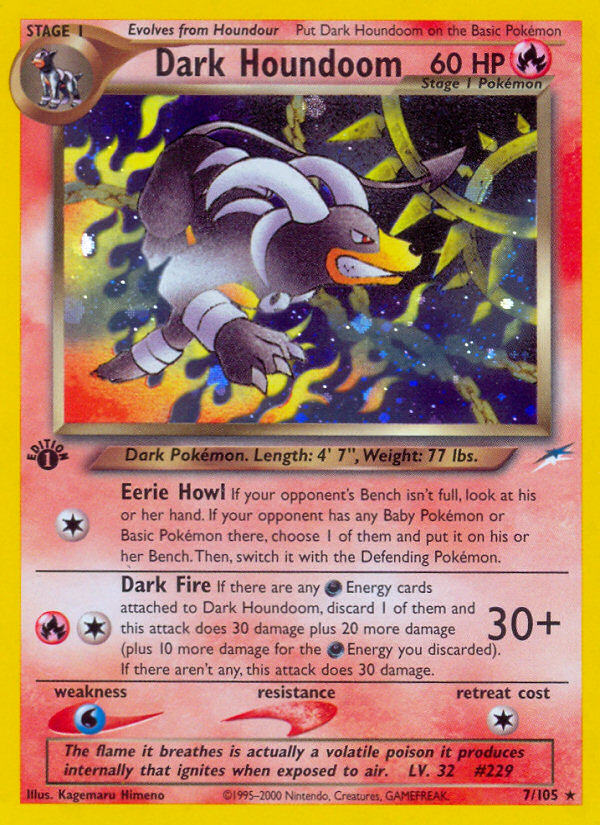 Dark Houndoom (7/105) [Neo Destiny 1st Edition] | Cracking-Singles