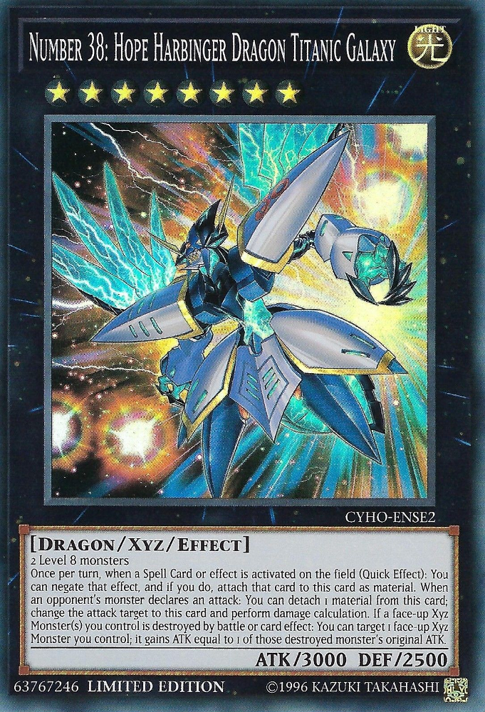 Number 38: Hope Harbinger Dragon Titanic Galaxy [CYHO-ENSE2] Super Rare | Cracking-Singles