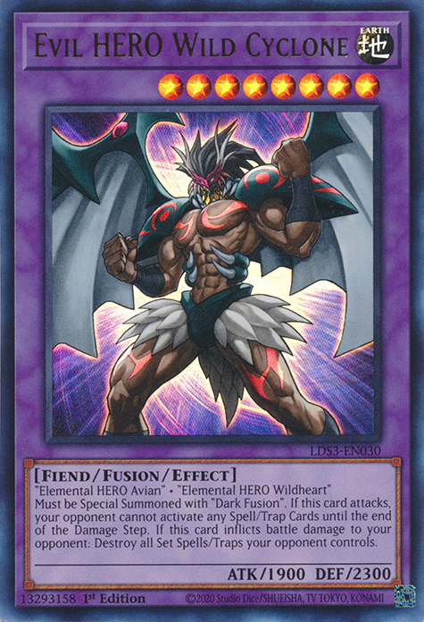 Evil HERO Wild Cyclone [LDS3-EN030] Ultra Rare | Cracking-Singles