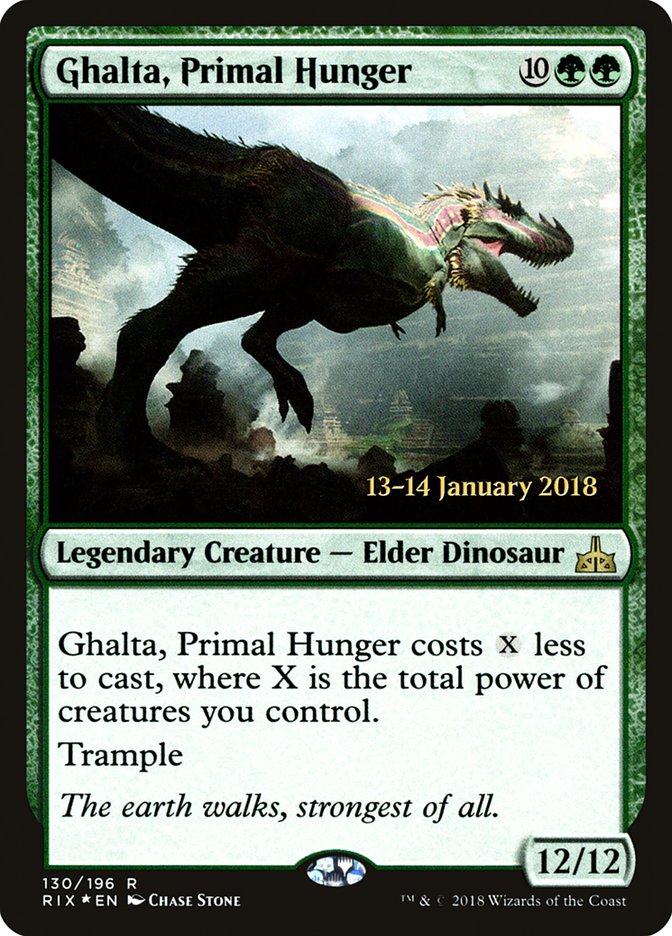 Ghalta, Primal Hunger [Rivals of Ixalan Prerelease Promos] | Cracking-Singles