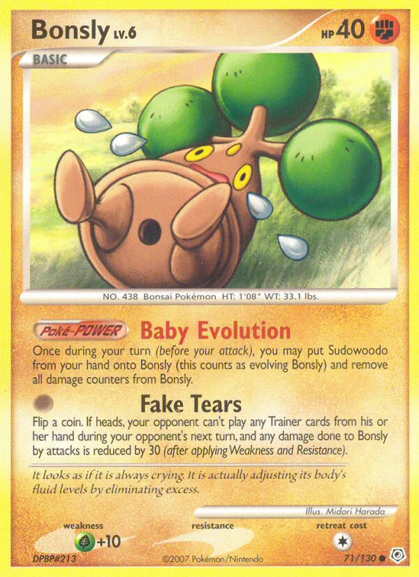 Bonsly (71/130) [Diamond & Pearl: Base Set] | Cracking-Singles