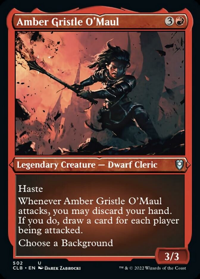 Amber Gristle O'Maul (Foil Etched) [Commander Legends: Battle for Baldur's Gate] | Cracking-Singles