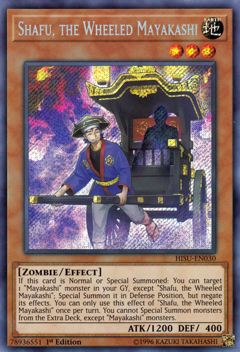 Shafu, the Wheeled Mayakashi [HISU-EN030] Secret Rare | Cracking-Singles