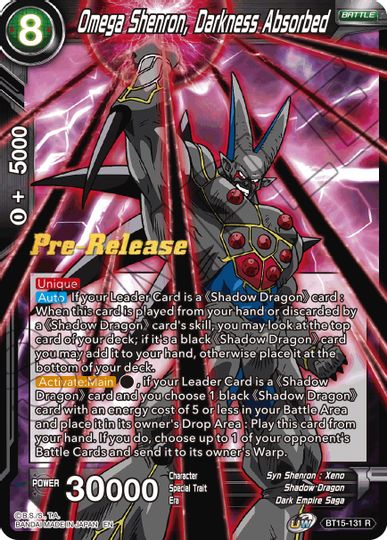 Omega Shenron, Darkness Absorbed (BT15-131) [Saiyan Showdown Prerelease Promos] | Cracking-Singles