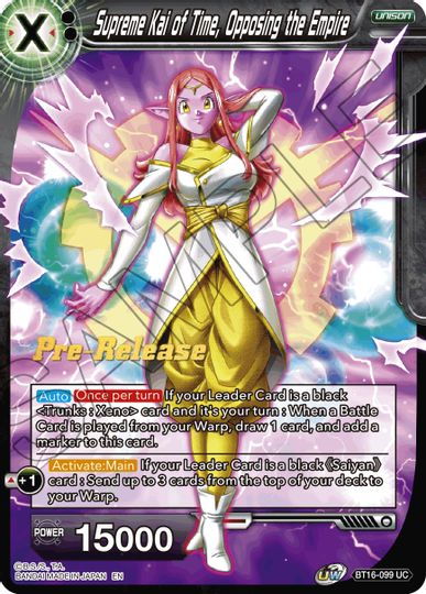 Supreme Kai of Time, Opposing the Empire (BT16-099) [Realm of the Gods Prerelease Promos] | Cracking-Singles