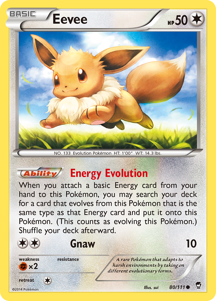 Eevee (80/111) [XY: Furious Fists] | Cracking-Singles