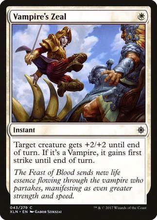 Vampire's Zeal [Ixalan] | Cracking-Singles