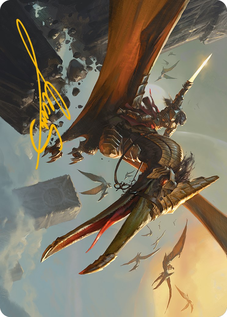 Skyhunter Strike Force Art Card (Gold-Stamped Signature) [Phyrexia: All Will Be One Art Series] | Cracking-Singles