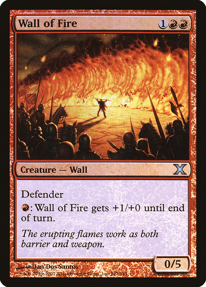 Wall of Fire (Premium Foil) [Tenth Edition] | Cracking-Singles