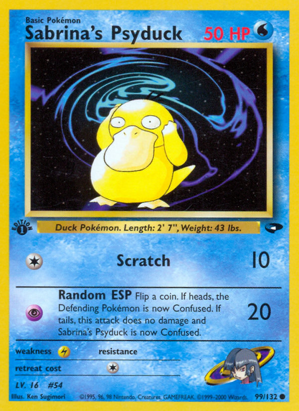 Sabrina's Psyduck (99/132) [Gym Challenge 1st Edition] | Cracking-Singles