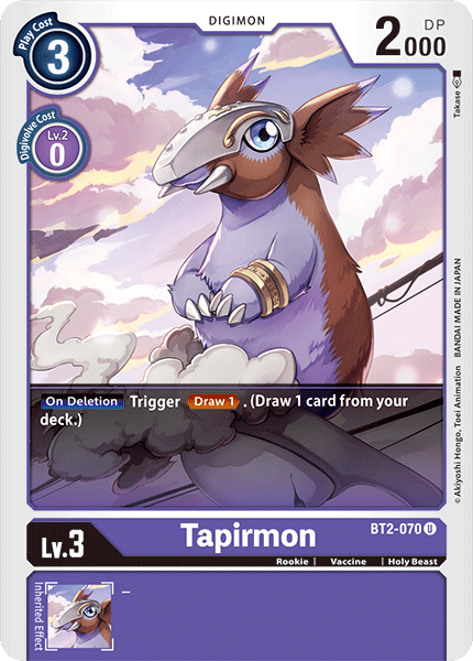 Tapirmon [BT2-070] [Release Special Booster Ver.1.0] | Cracking-Singles