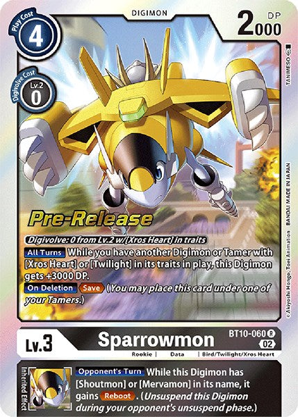 Sparrowmon [BT10-060] [Xros Encounter Pre-Release Cards] | Cracking-Singles