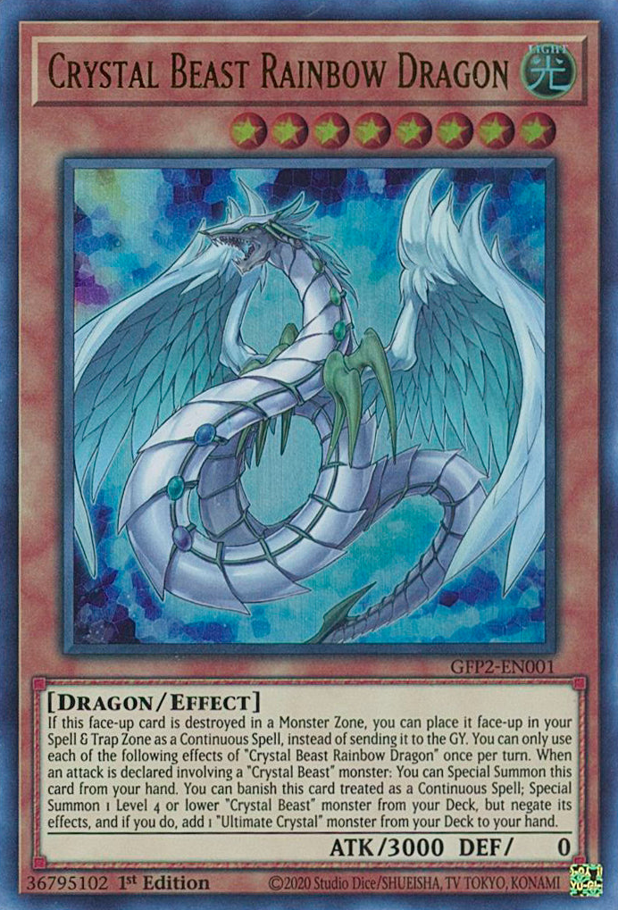 Crystal Beast Rainbow Dragon [GFP2-EN001] Ultra Rare | Cracking-Singles