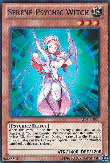 Serene Psychic Witch [AP03-EN004] Super Rare | Cracking-Singles