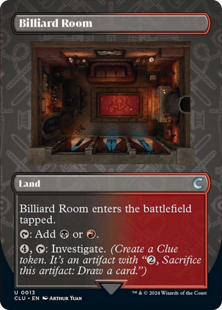 Billiard Room (Borderless) [Ravnica: Clue Edition] | Cracking-Singles