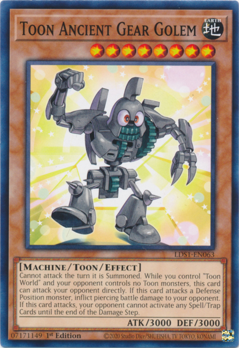 Toon Ancient Gear Golem [LDS1-EN063] Common | Cracking-Singles