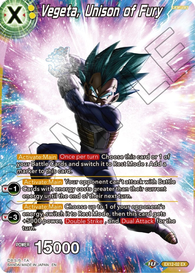 Vegeta, Unison of Fury (EX12-02) [Theme Selection: History of Vegeta] | Cracking-Singles