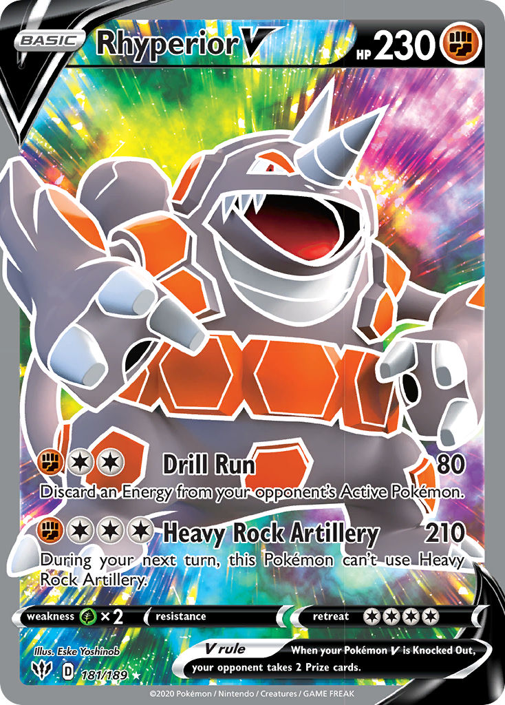 Rhyperior V (181/189) [Sword & Shield: Darkness Ablaze] | Cracking-Singles