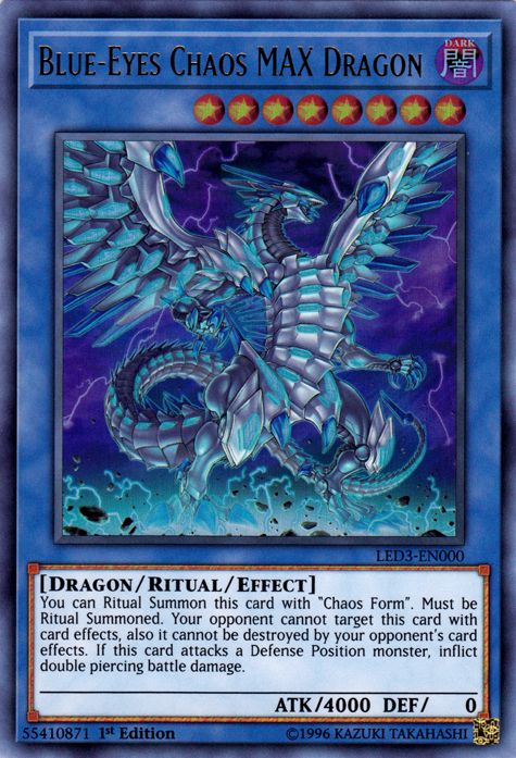 Blue-Eyes Chaos MAX Dragon [LED3-EN000] Ultra Rare | Cracking-Singles