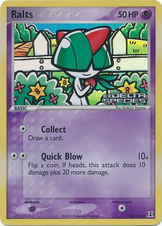 Ralts (81/113) (Stamped) [EX: Delta Species] | Cracking-Singles