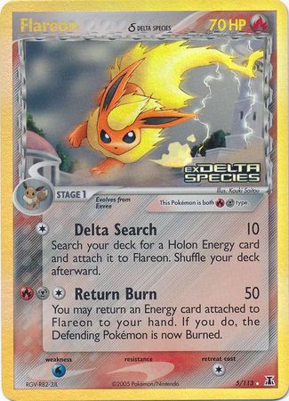 Flareon (5/113) (Delta Species) (Stamped) [EX: Delta Species] | Cracking-Singles