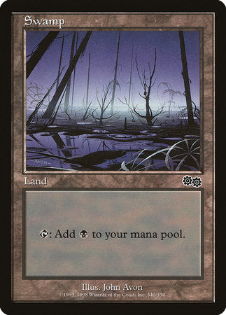 Swamp (340) [Urza's Saga] | Cracking-Singles