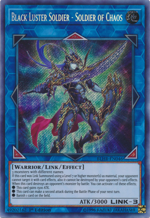 Black Luster Soldier - Soldier of Chaos [BLHR-EN046] Secret Rare | Cracking-Singles