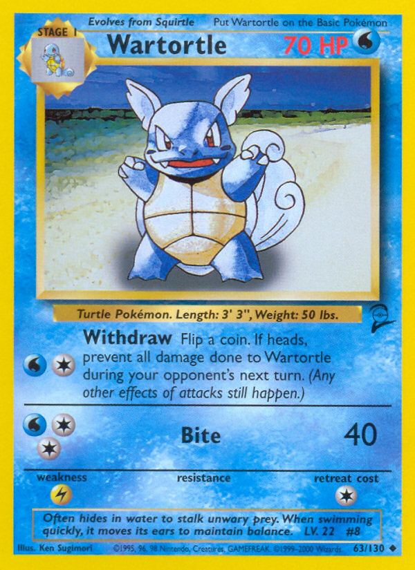 Wartortle (63/130) [Base Set 2] | Cracking-Singles