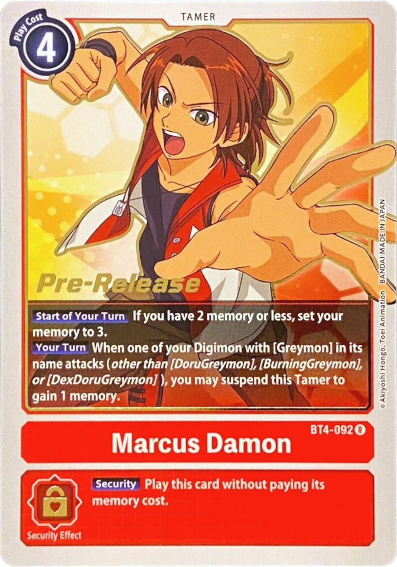 Marcus Damon [BT4-092] [Great Legend Pre-Release Promos] | Cracking-Singles