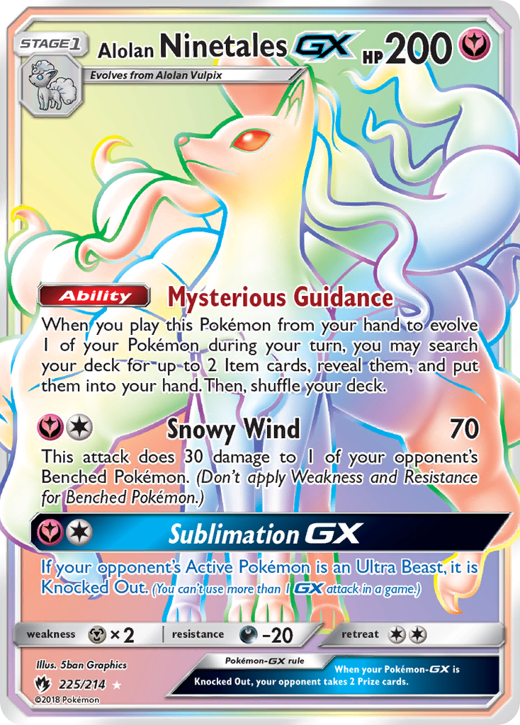 Alolan Ninetales GX (225/214) [Sun & Moon: Lost Thunder] | Cracking-Singles