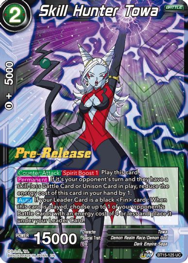 Skill Hunter Towa (BT15-125) [Saiyan Showdown Prerelease Promos] | Cracking-Singles