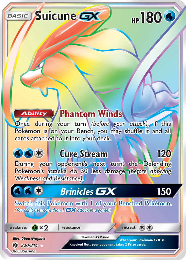 Suicune GX (220/214) [Sun & Moon: Lost Thunder] | Cracking-Singles