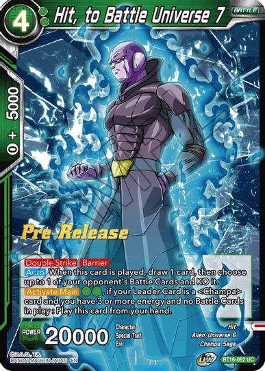 Hit, to Battle Universe 7 (BT16-062) [Realm of the Gods Prerelease Promos] | Cracking-Singles