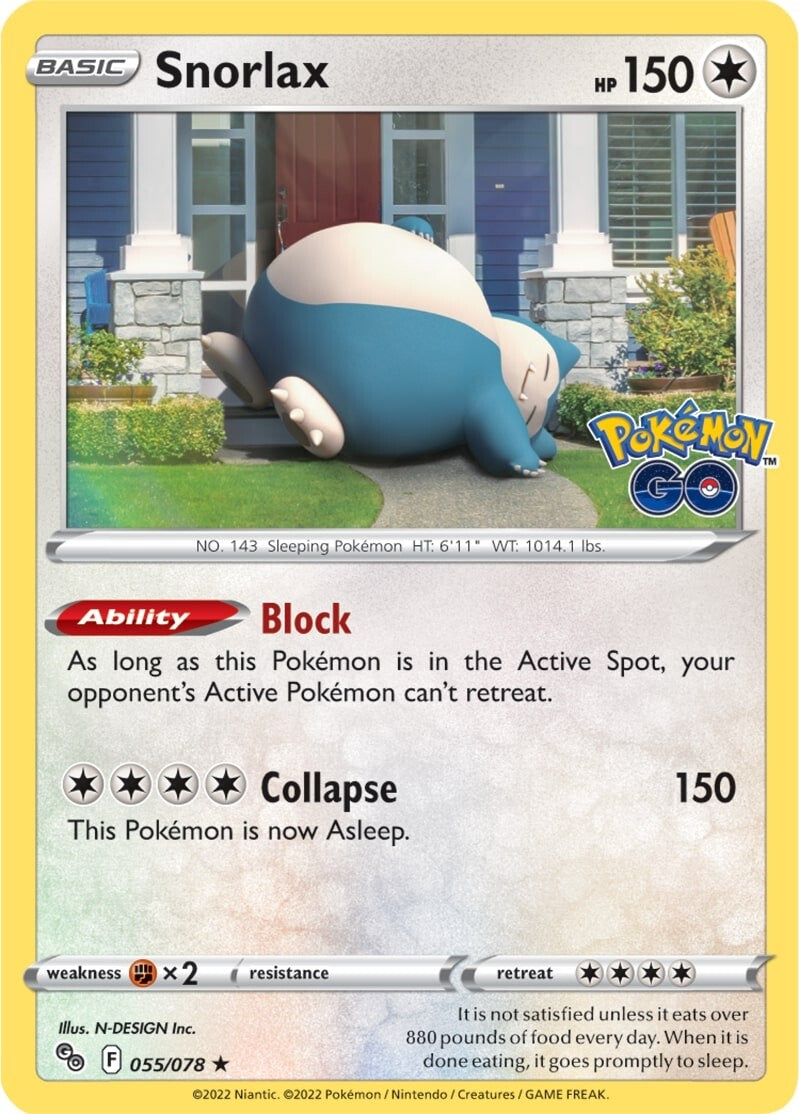 Snorlax (055/078) [Pokémon GO] | Cracking-Singles