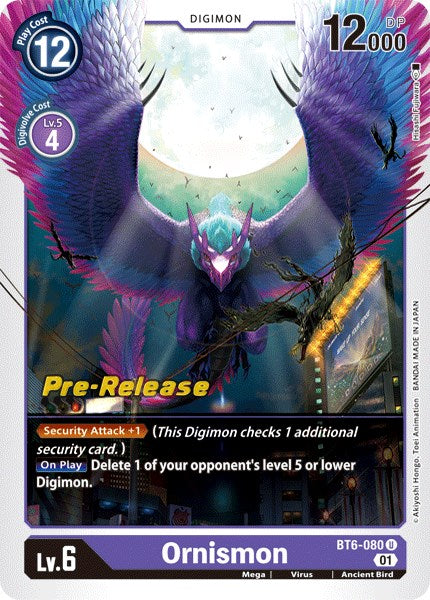 Ornismon [BT6-080] [Double Diamond Pre-Release Cards] | Cracking-Singles