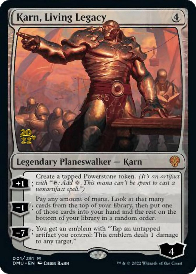 Karn, Living Legacy [Dominaria United Prerelease Promos] | Cracking-Singles