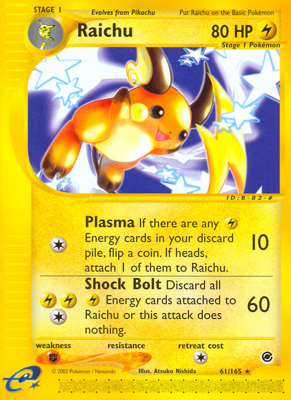 Raichu (61/165) [Expedition: Base Set] | Cracking-Singles