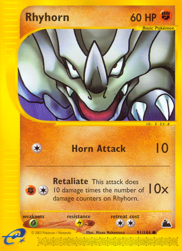 Rhyhorn (91/144) [Skyridge] | Cracking-Singles