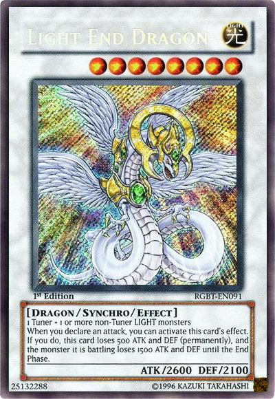 Light End Dragon [RGBT-EN091] Secret Rare | Cracking-Singles