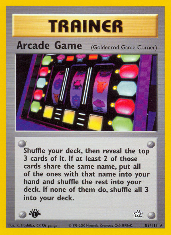 Arcade Game (83/111) [Neo Genesis 1st Edition] | Cracking-Singles