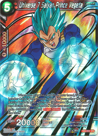 Universe 7 Saiyan Prince Vegeta [TB1-004] | Cracking-Singles