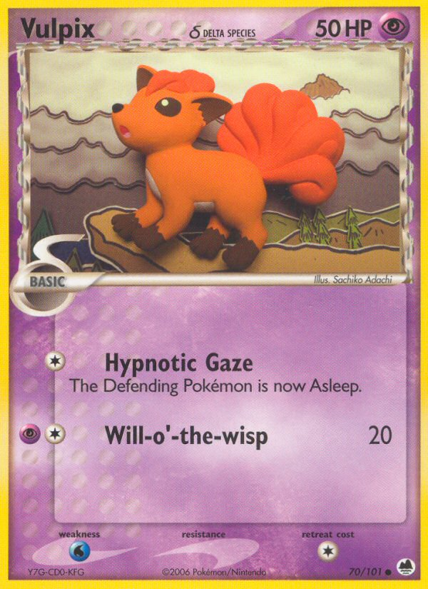 Vulpix (70/101) (Delta Species) [EX: Dragon Frontiers] | Cracking-Singles