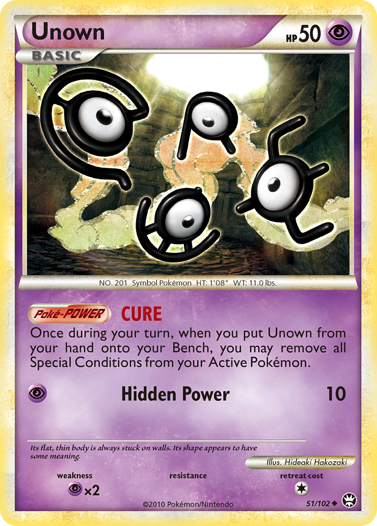 Unown (51/102) [HeartGold & SoulSilver: Triumphant] | Cracking-Singles