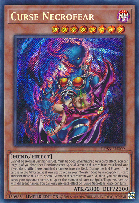 Curse Necrofear [LDS3-EN009] Secret Rare | Cracking-Singles