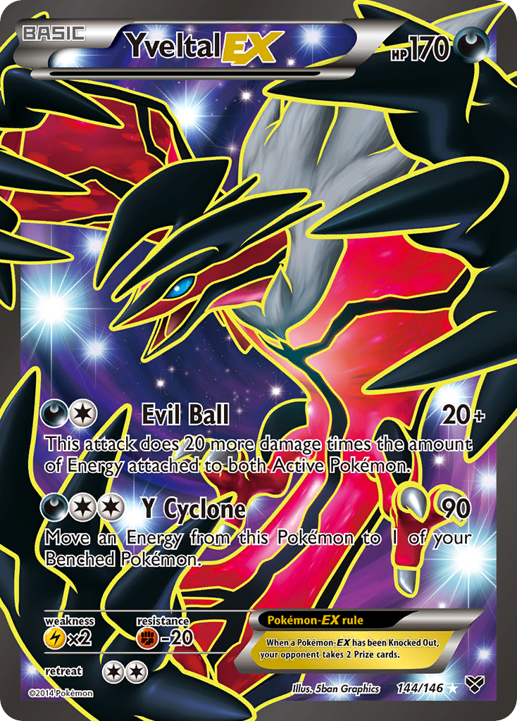 Yveltal EX (144/146) [XY: Base Set] | Cracking-Singles